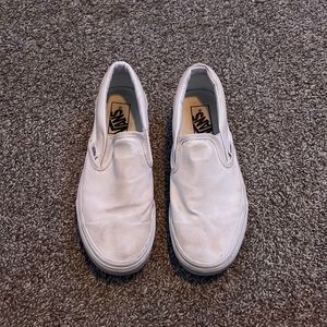 white slip on vans